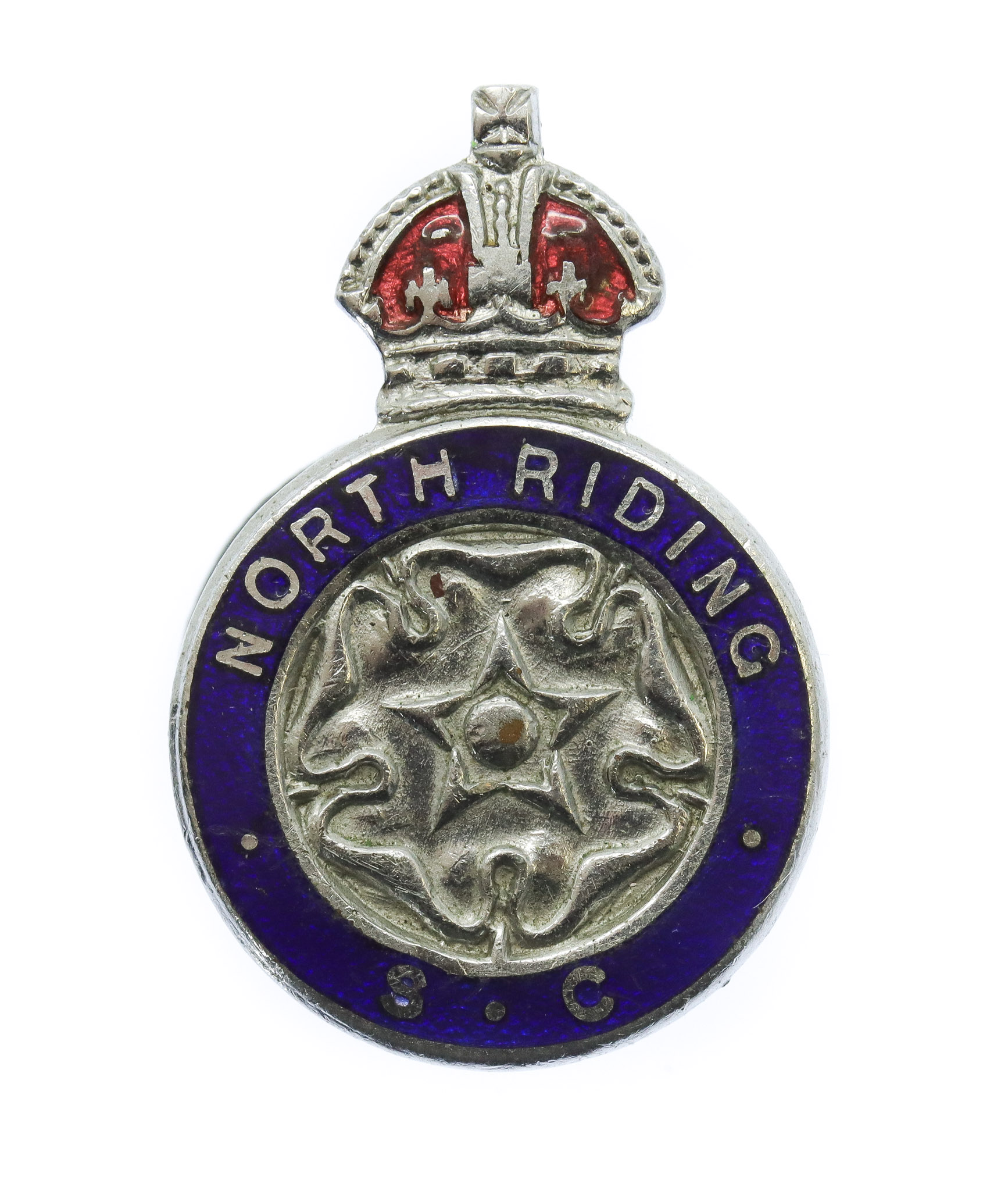 North Riding Special Constabulary Enamelled Lapel Badge - King's Crown