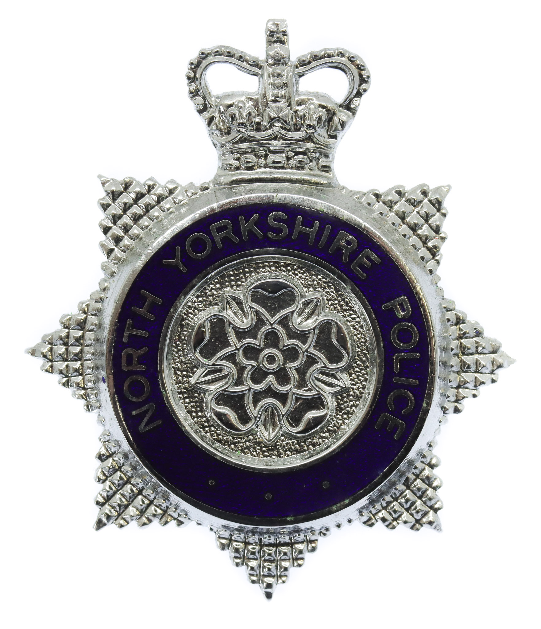 North Yorkshire Police Senior Officer's Enamelled Cap Badge - Queen's Crown