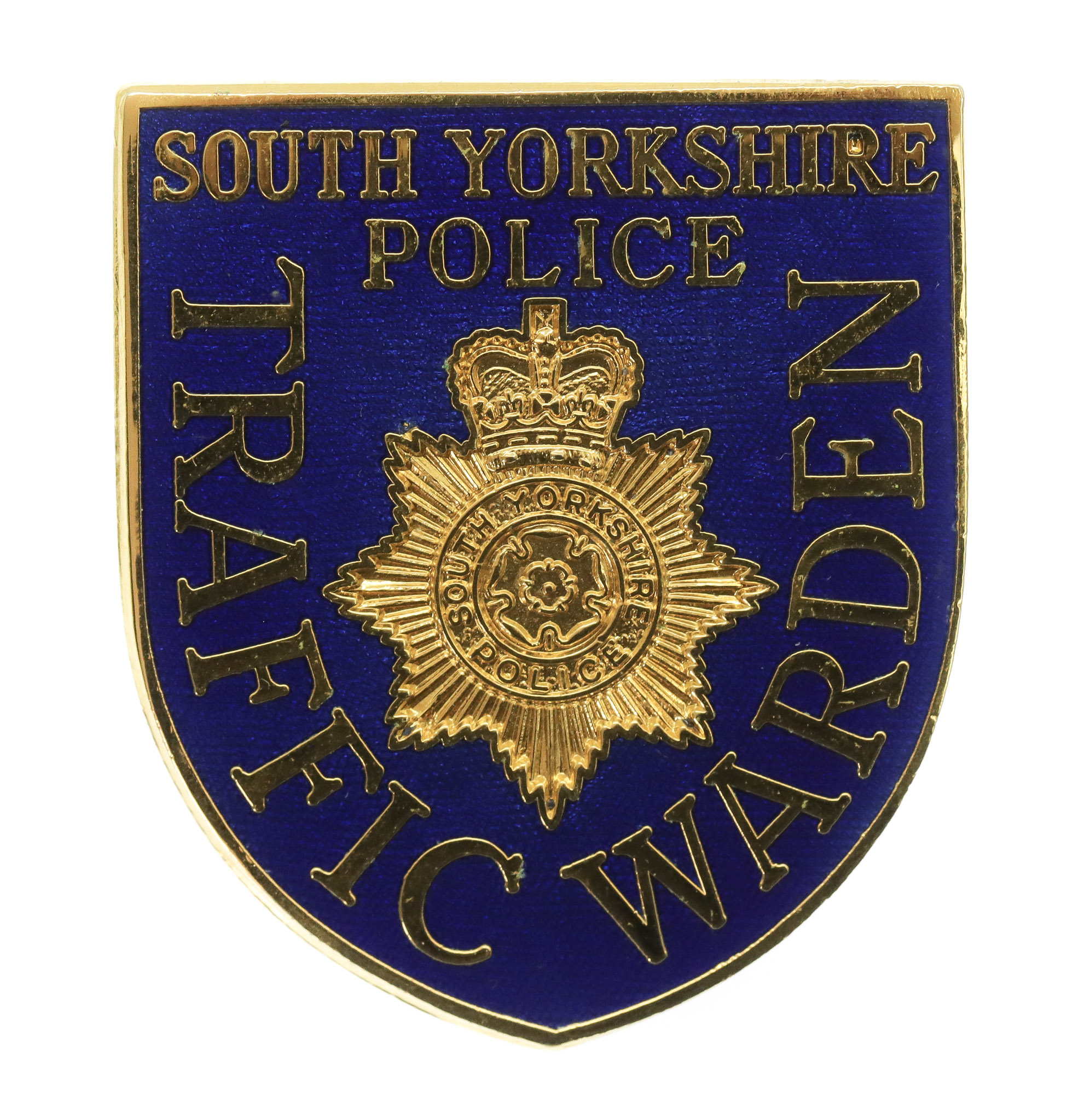 South Yorkshire Police Traffic Warden Enamelled Cap Badge 