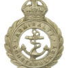 Admiralty Constabulary White Metal Cap Badge - King's Crown