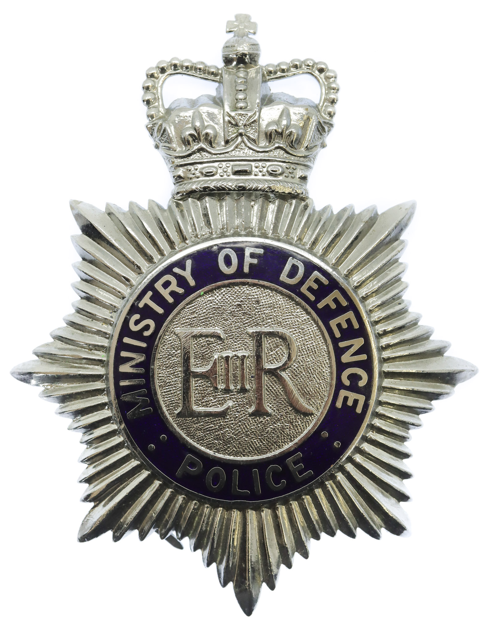 Ministry of Defence Police Enamelled Helmet Plate - Queen's Crown