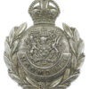 Monmouthshire Constabulary Chrome Wreath Helmet Plate - King's Crown