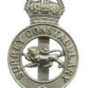 Surrey Constabulary Cap Badge - King's Crown