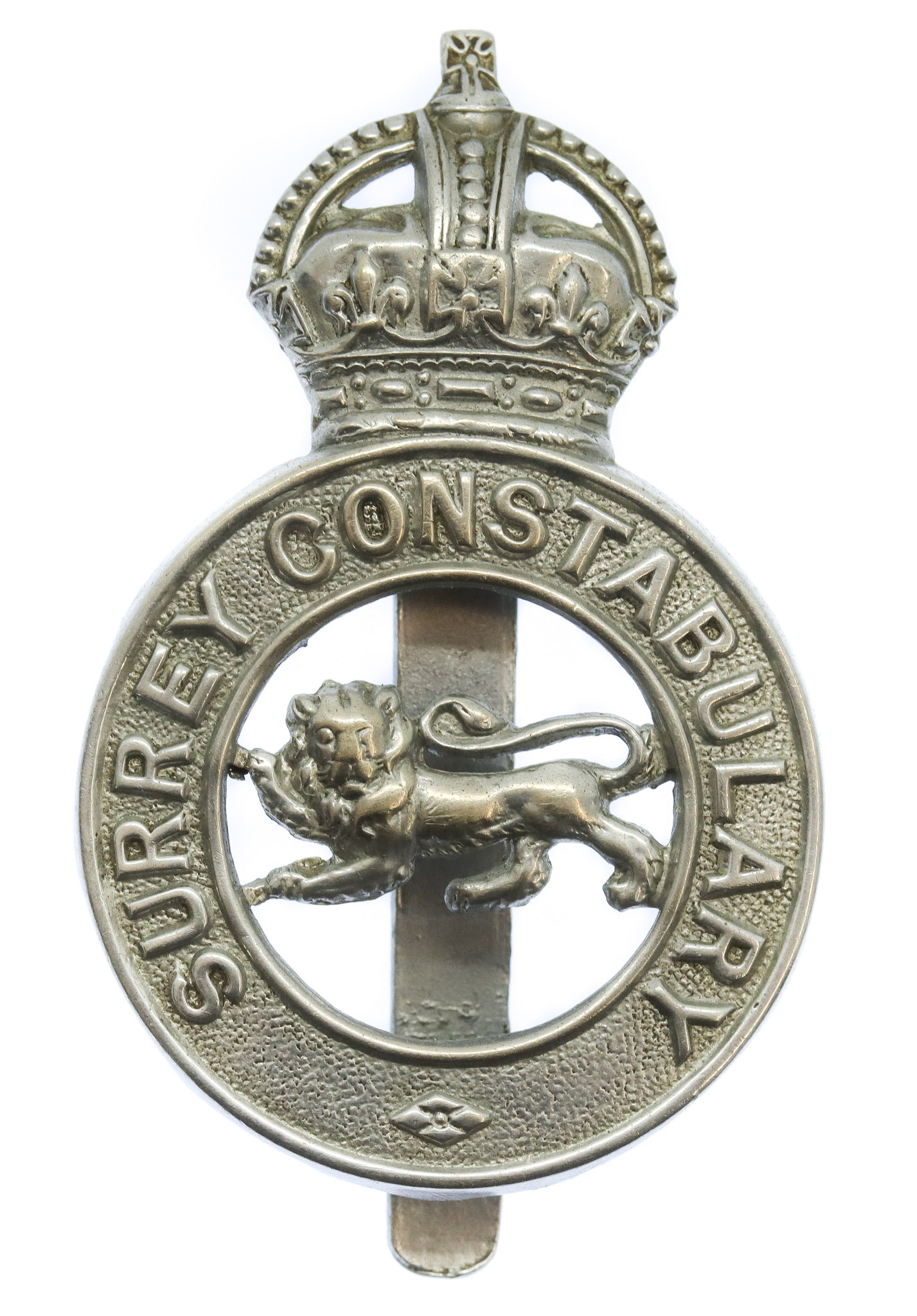 Surrey Constabulary Cap Badge - King's Crown