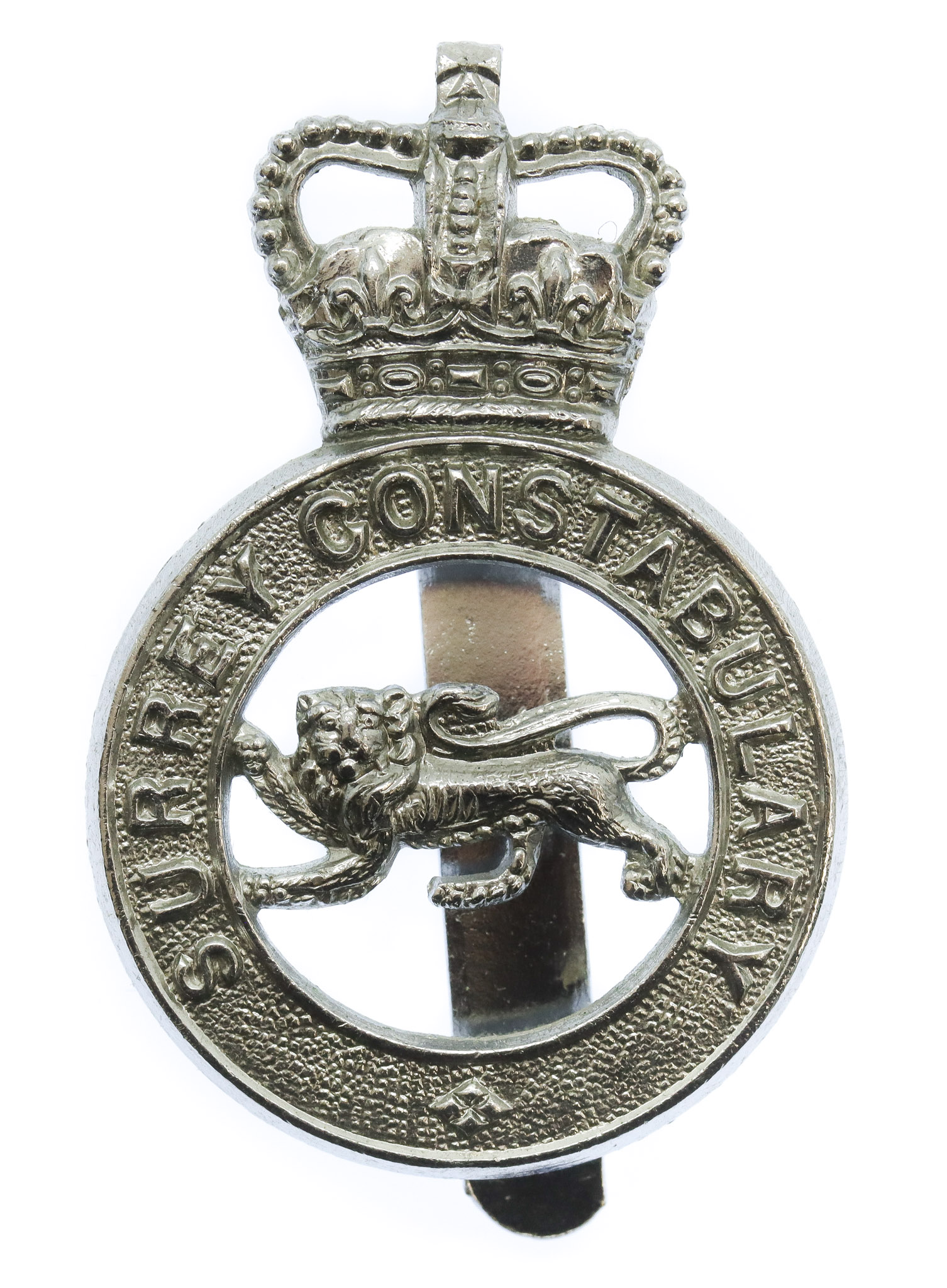 Surrey Constabulary Cap Badge - Queen's Crown