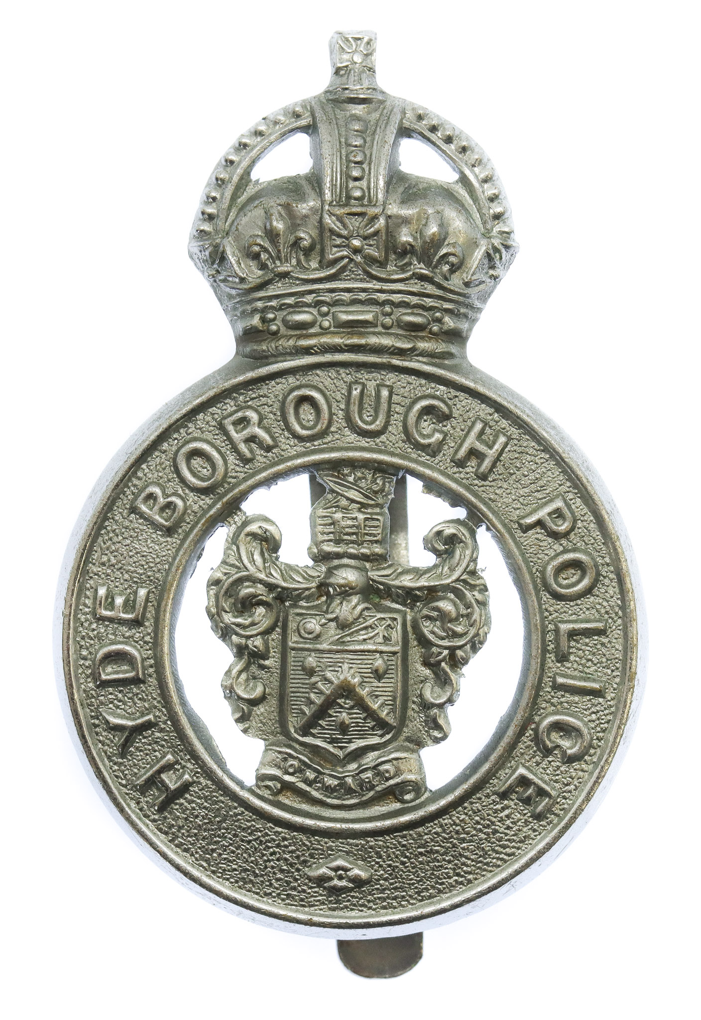Hyde Borough Police Cap Badge - King's Crown