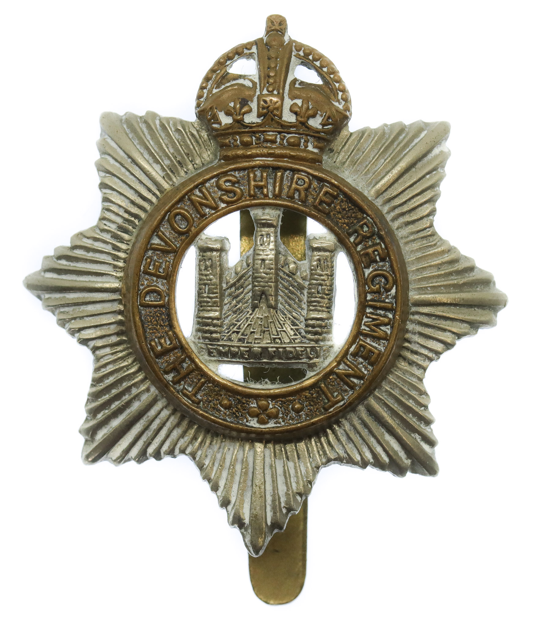Devonshire Regiment Cap Badge - King's Crown