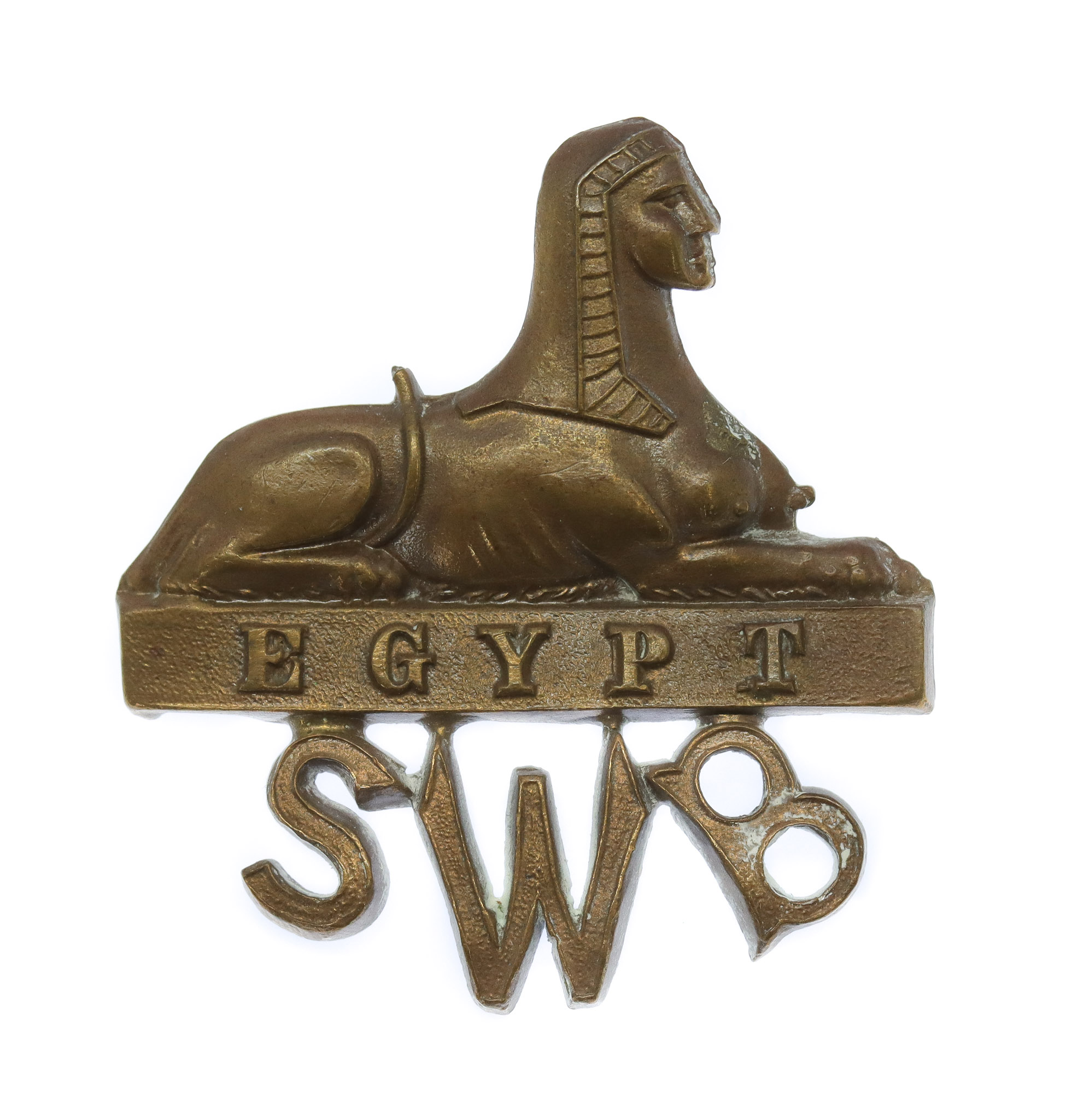 South Wales Borderers (S.W.B.) Officer's Service Dress Collar Badge