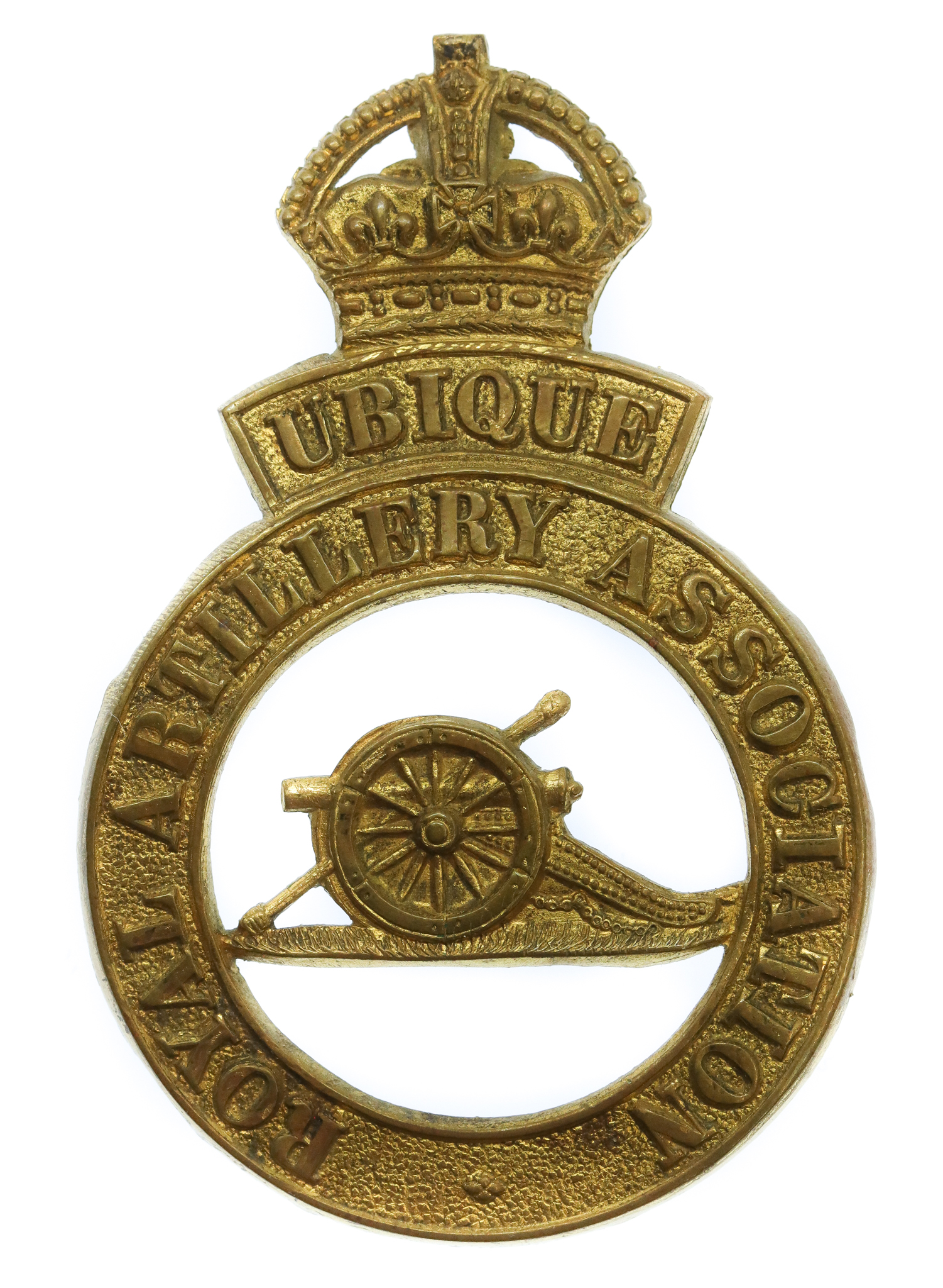Royal Artillery Association Cross Belt Badge - King's Crown