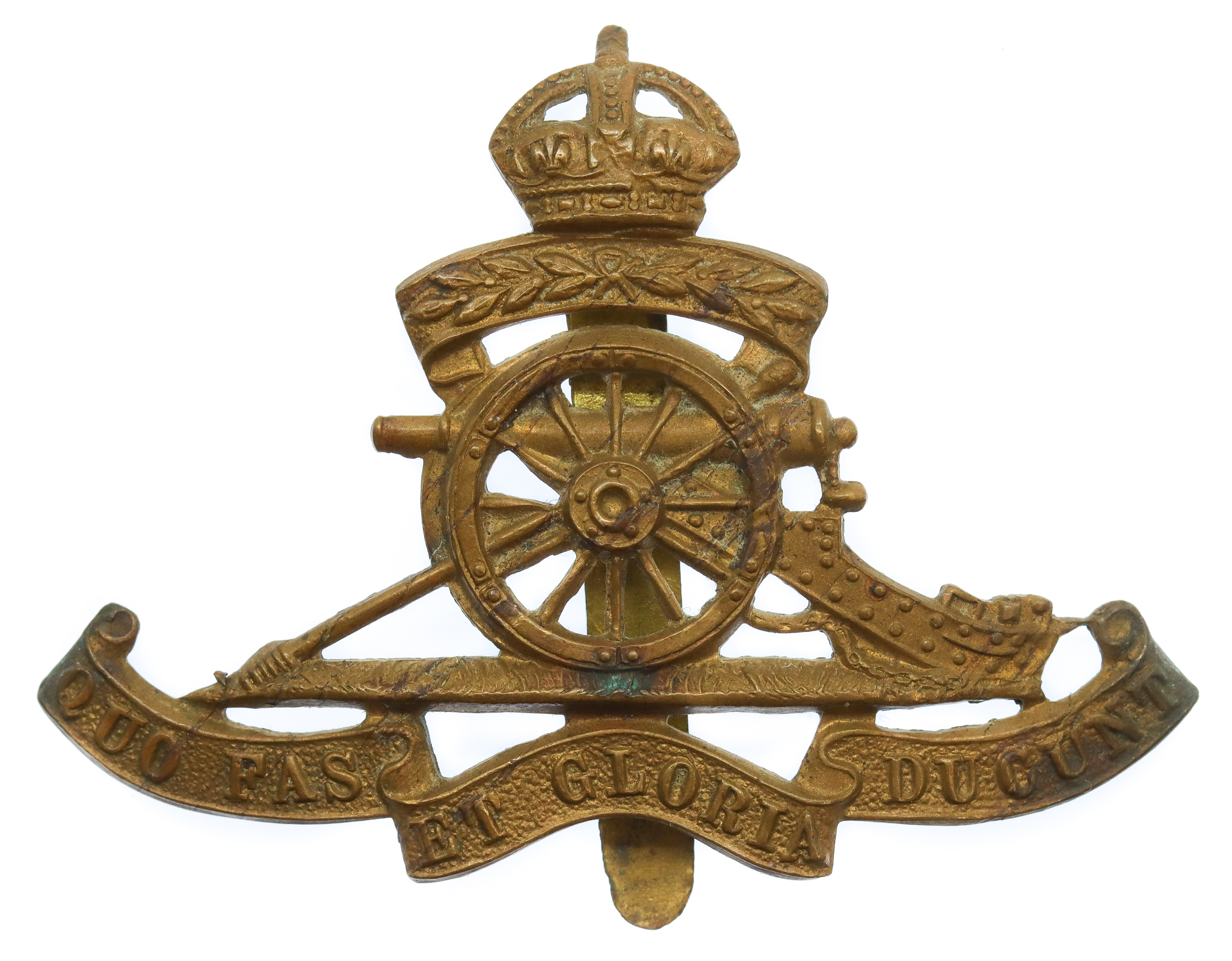Royal Artillery Territorial Cap Badge - King's Crown