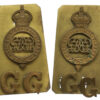 Pair of Grenadier Guards Shoulder Titles - King's Crown