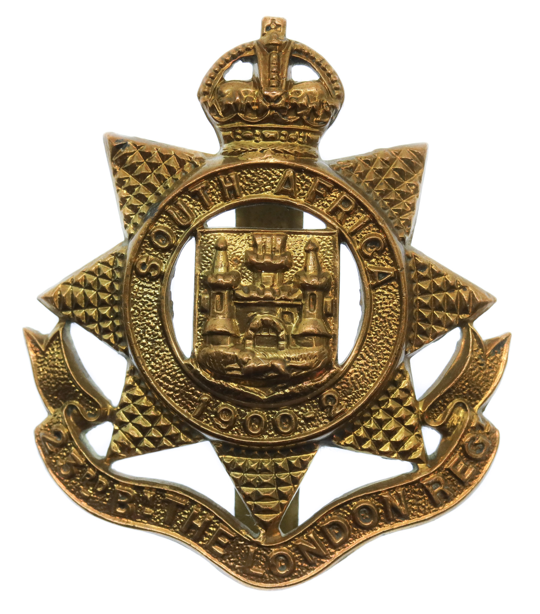 23rd Battalion London Regiment WWI All Brass Economy Cap Badge