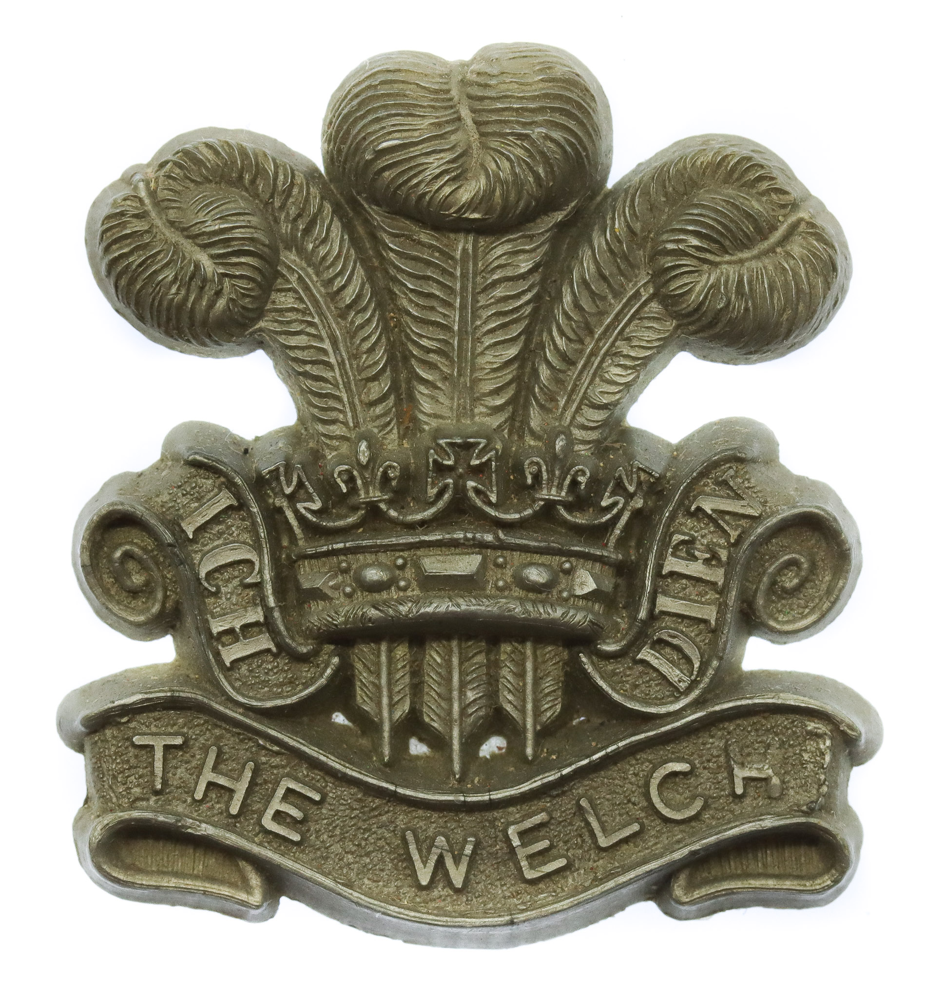 Welsh Regiment WW2 Plastic Economy Cap Badge