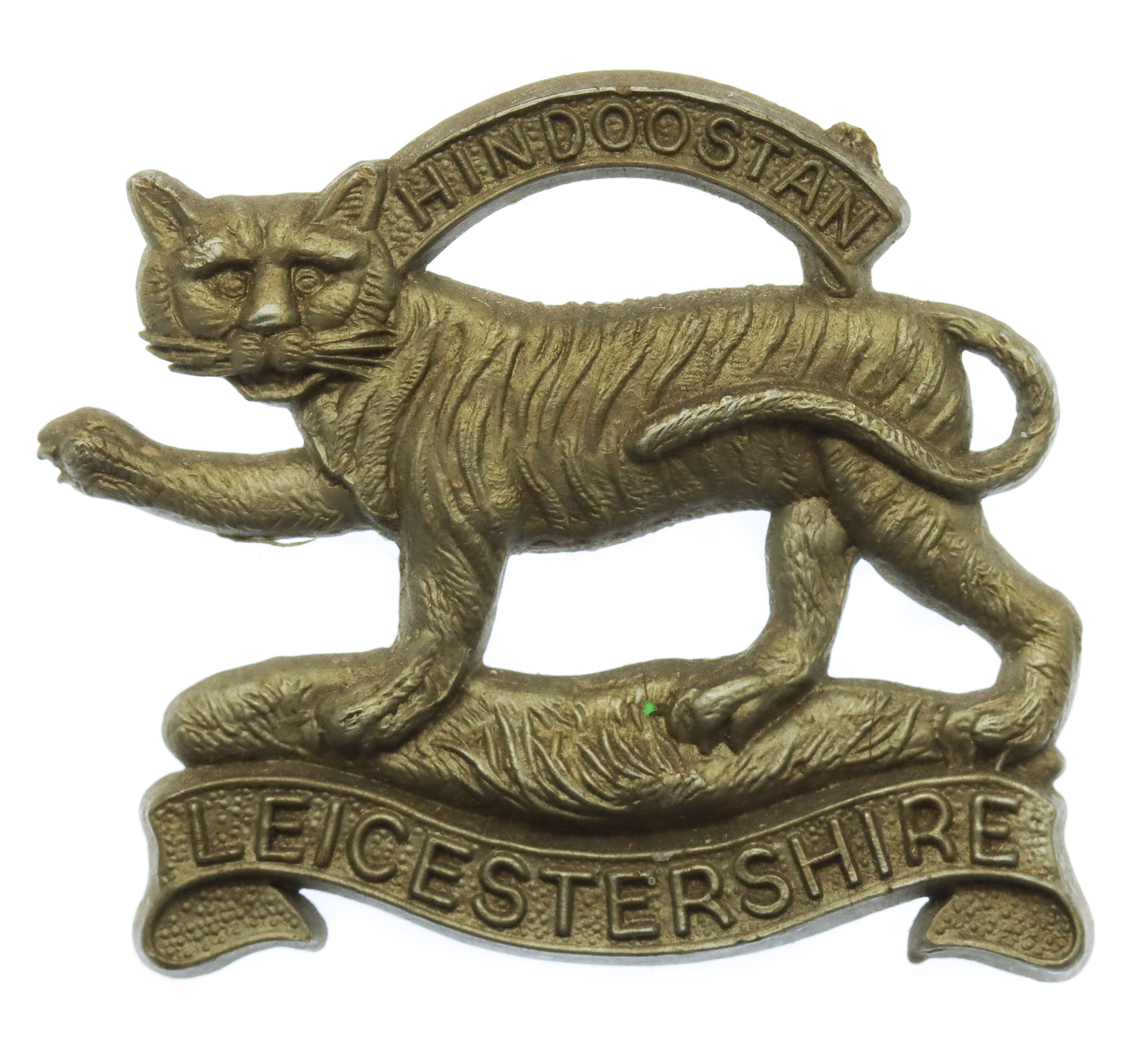 Leicestershire Regiment WW2 Plastic Economy Cap Badge
