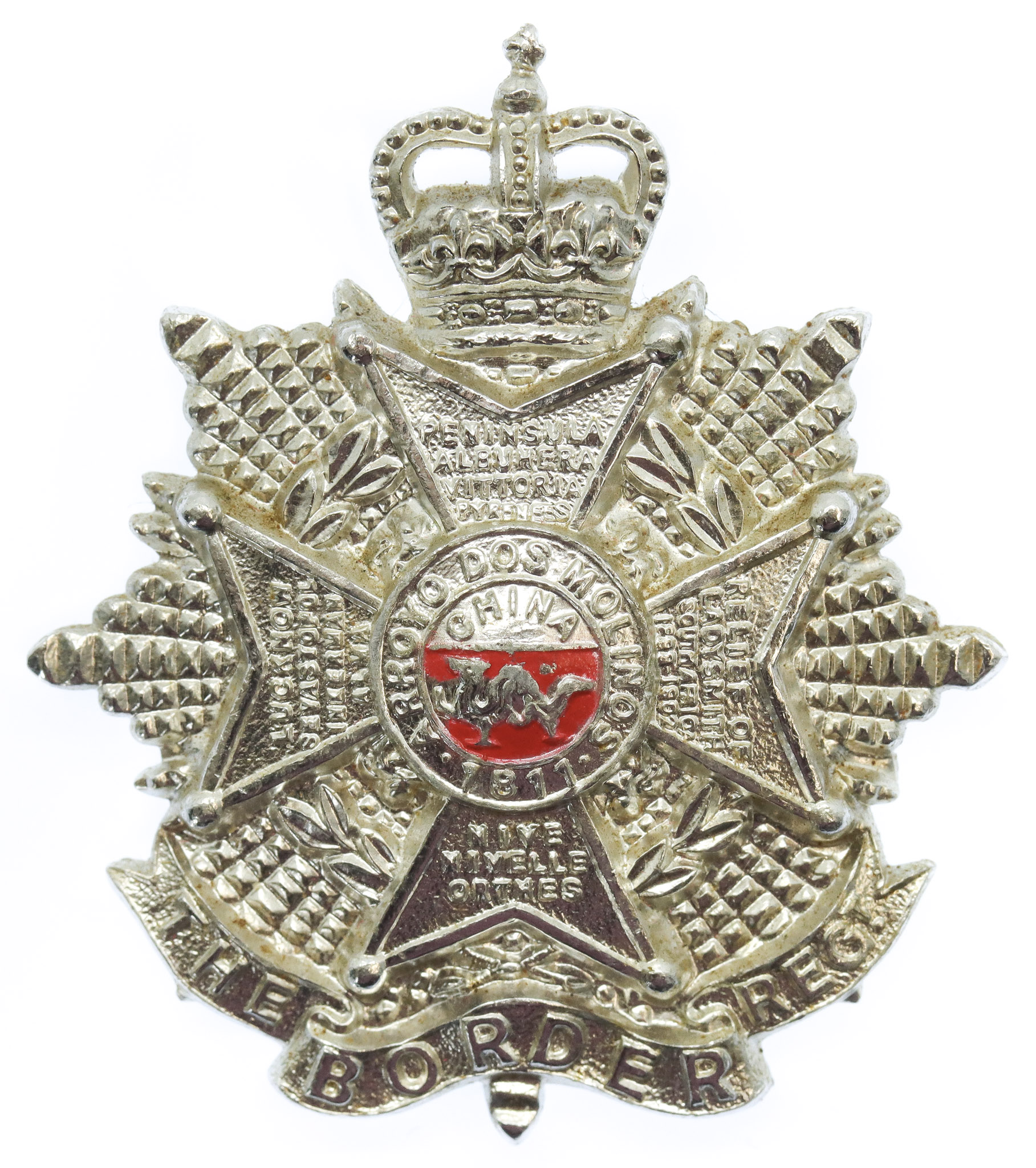 Border Regiment Anodised (Staybrite) Cap Badge