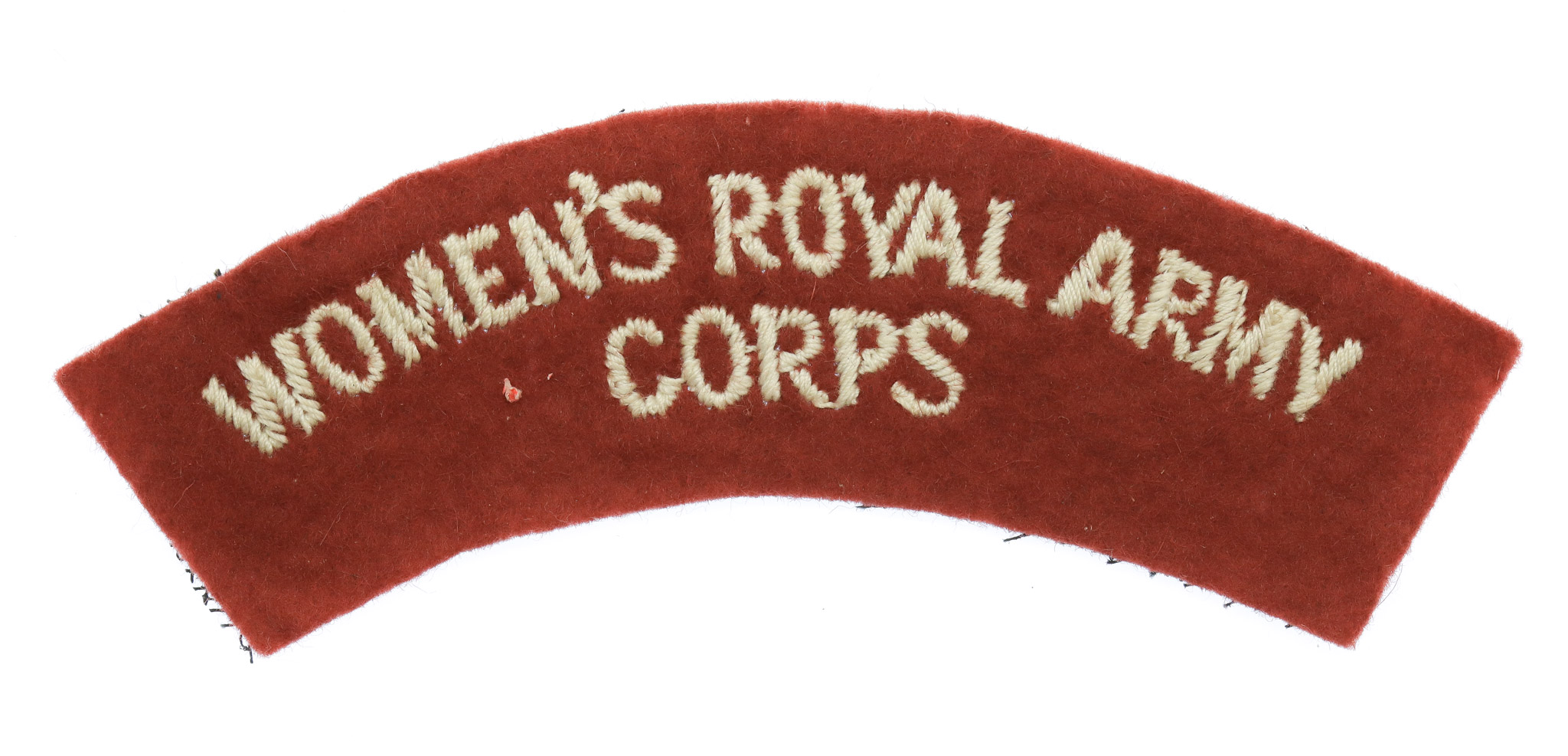 Women's Royal Army Corps W.R.A.C. (WOMEN'S ROYAL ARMY/CORPS) Cloth Shoulder Title