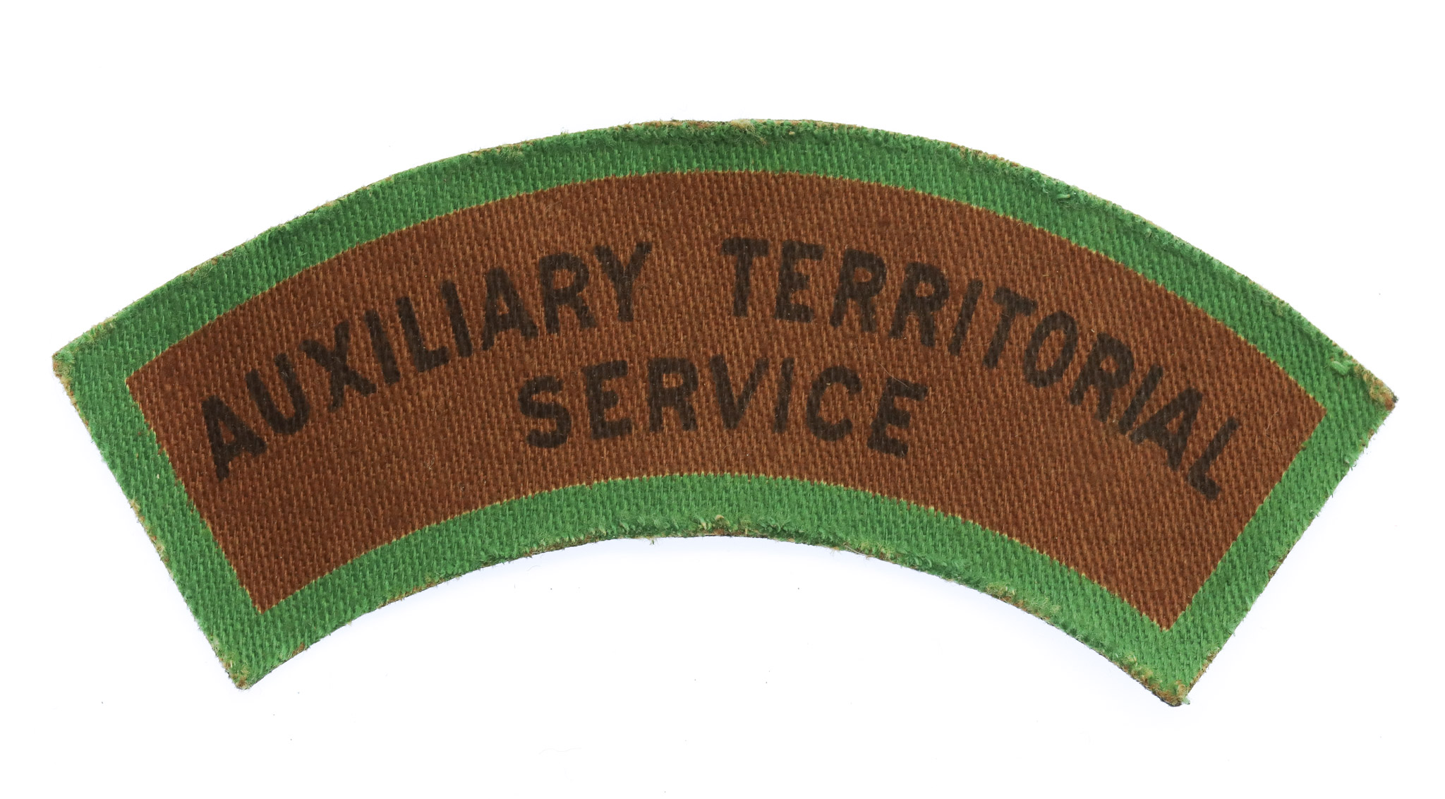 Auxiliary Territorial Service A.T.S. (AUXILIARY TERRITORIAL/SERVICE) WW2 Printed Shoulder Title