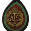 Auxiliary Territorial Service A.T.S. Cap Badge with Original Backing