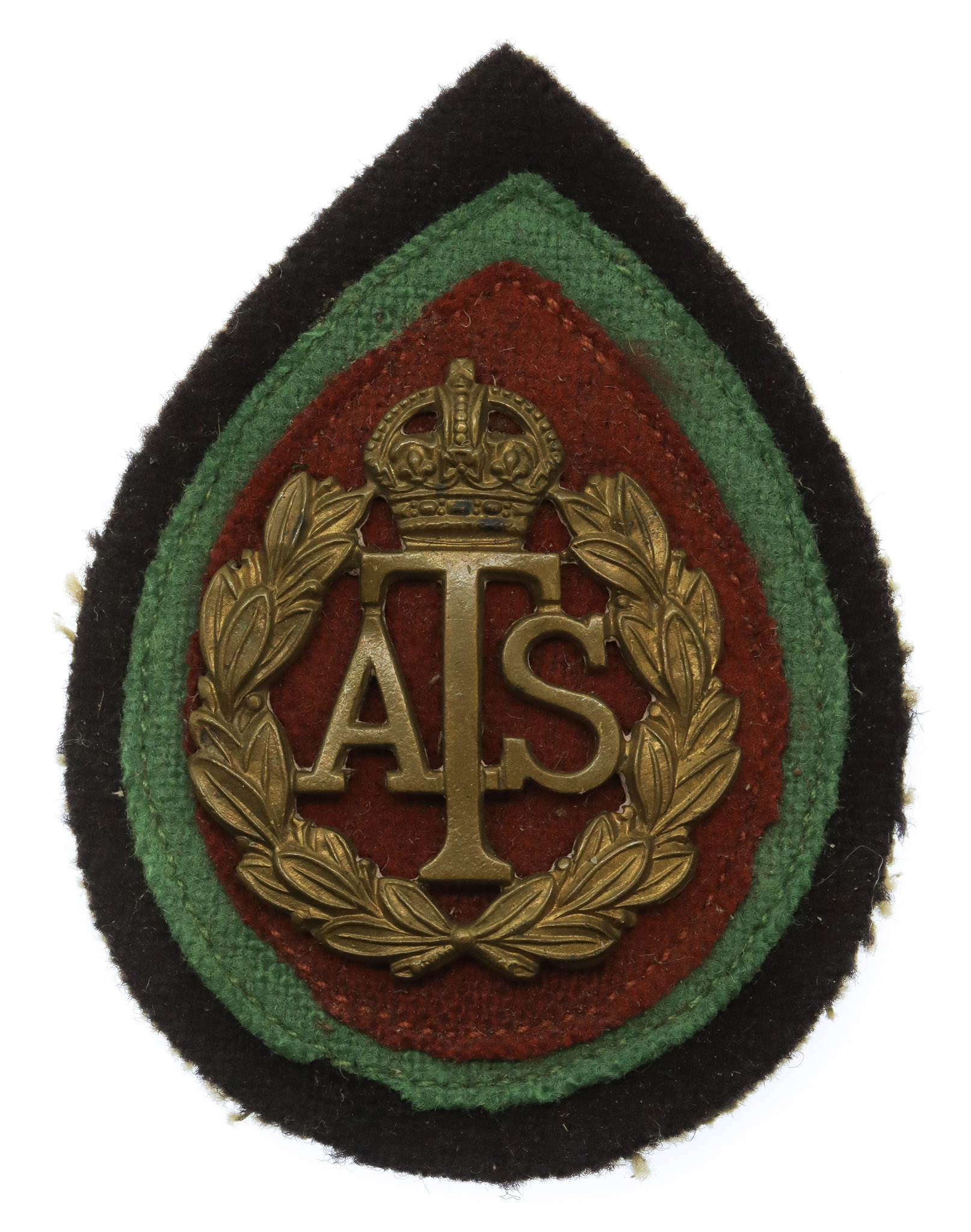 Auxiliary Territorial Service A.T.S. Cap Badge with Original Backing
