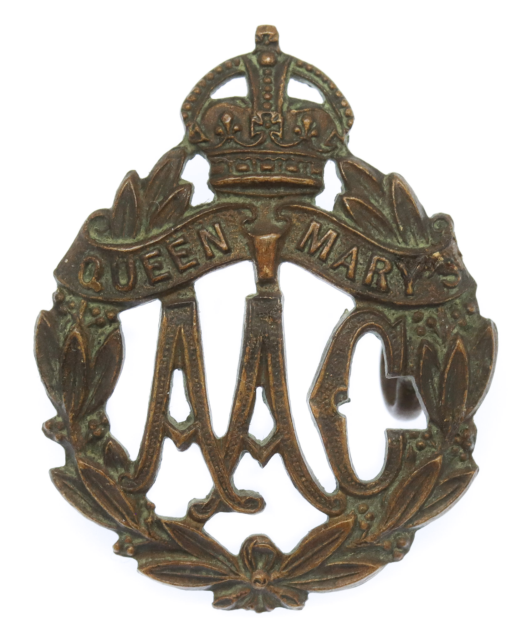 Queen Mary's Army Auxiliary Corps (Q.M.A.A.C.) Officer's Service Dress Collar Badge