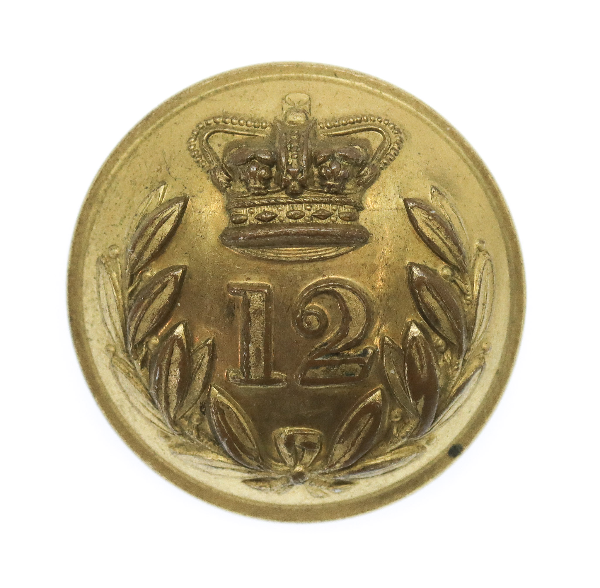 Victorian 12th (East Suffolk) Regiment of Foot Officer's Button (25mm)