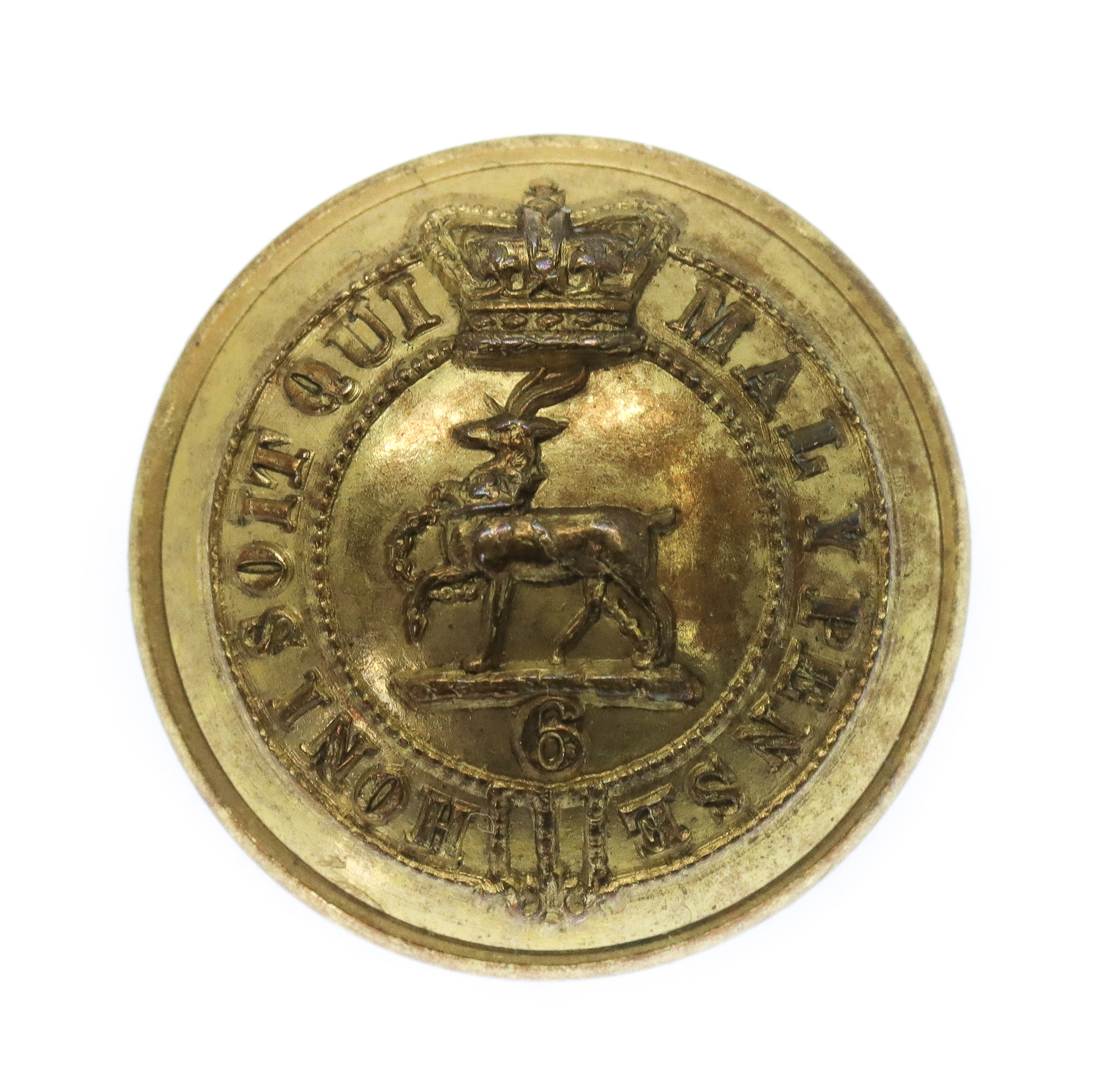 Victorian 6th (Royal 1st Warwickshire) Regiment of Foot Officer's Button (26mm)