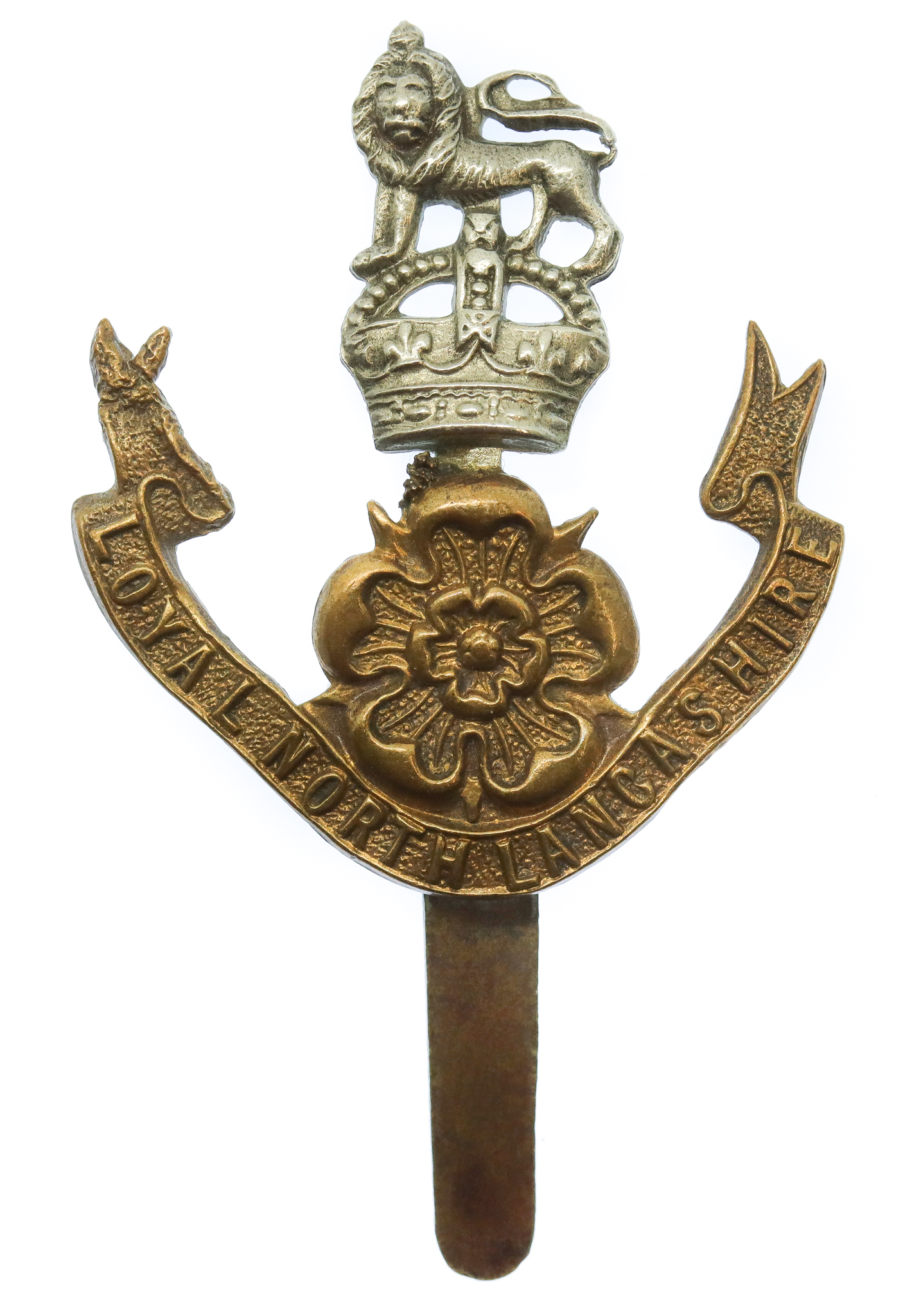 Loyal North Lancashire Regiment Cap Badge - King's Crown