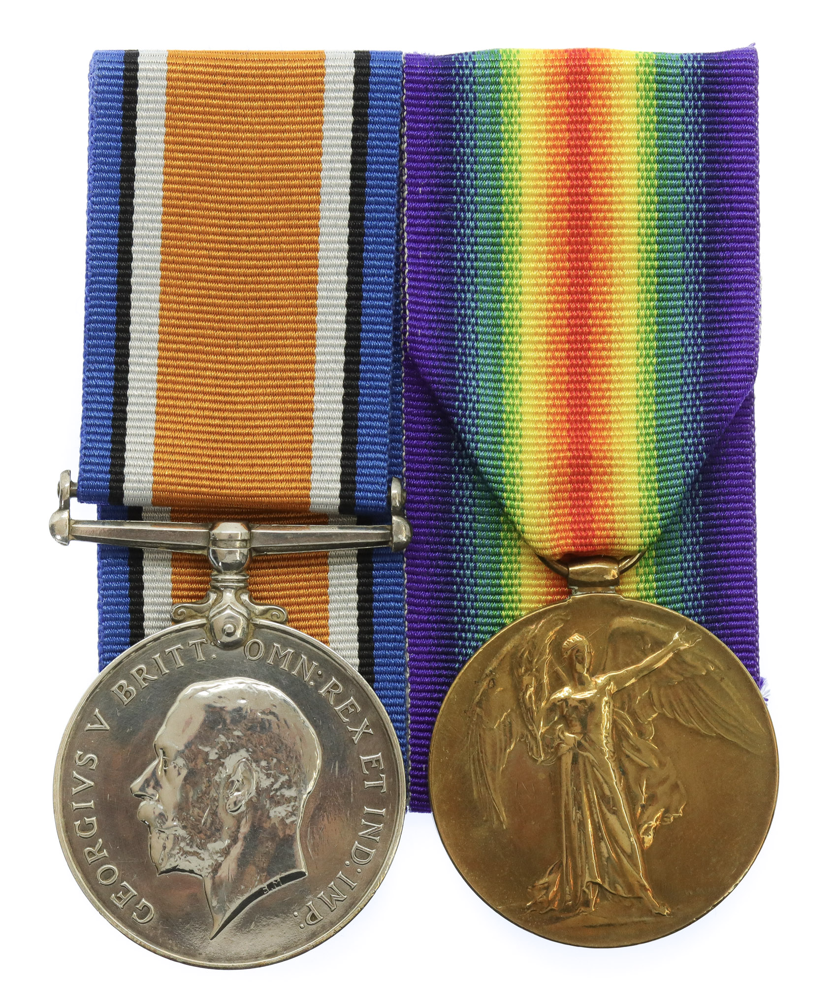 WW1 Prisoner of War British War & Victory Medal Pair - Cpl. R.J. Grass, King's Own Yorkshire Light Infantry