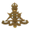 Royal Malta Artillery Brass Beret Badge - King's Crown