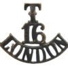 16th County of London Bn. (Queen's Westminster Rifles) London Regiment (T/16/LONDON) Shoulder Title