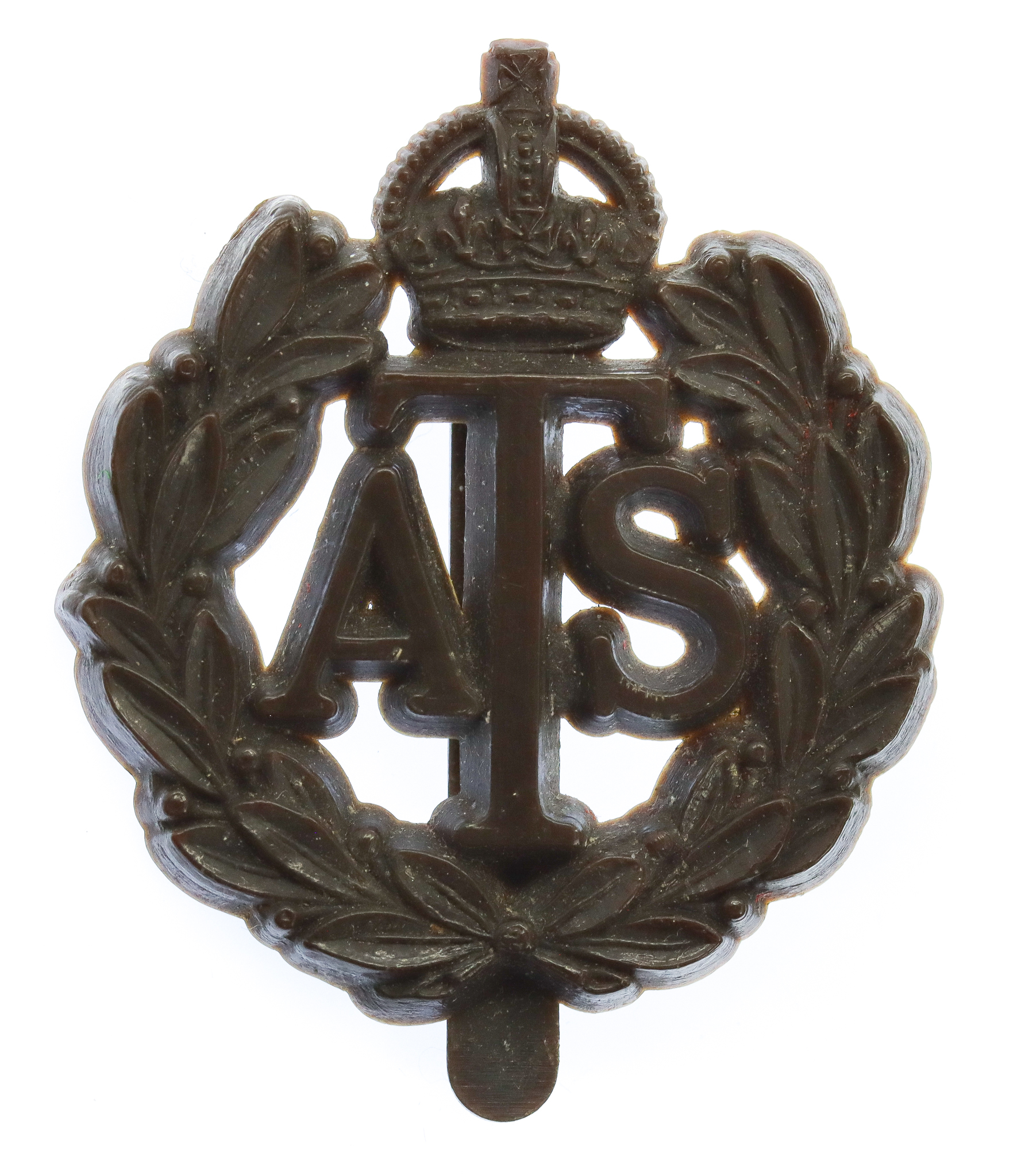 Auxiliary Territorial Service (A.T.S.) WW2 Plastic Economy Cap Badge