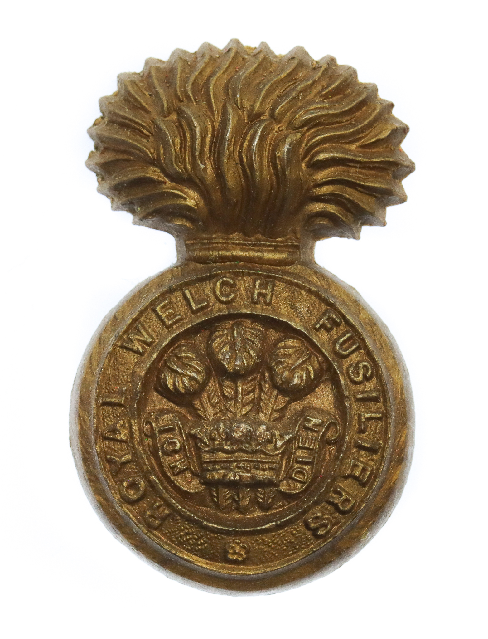 Royal Welch Fusiliers WW2 Plastic Economy Cap Badge