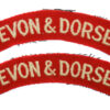 Pair of Devonshire and Dorset Regiment (DEVON & DORSET) Cloth Shoulder Titles
