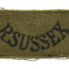 Royal Sussex Regiment (R. SUSSEX) WW2 Cloth Slip On Shoulder Title