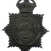 Worcestershire Police Blackened Brass Helmet Plate - King's Crown