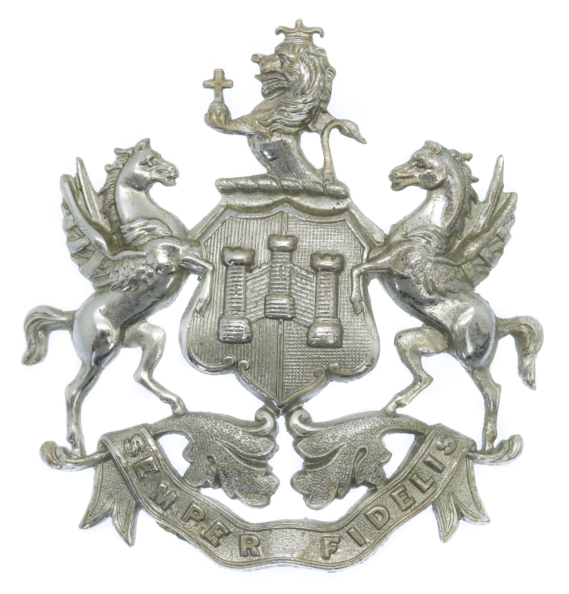 Exeter City Police Coat of Arms Helmet Plate