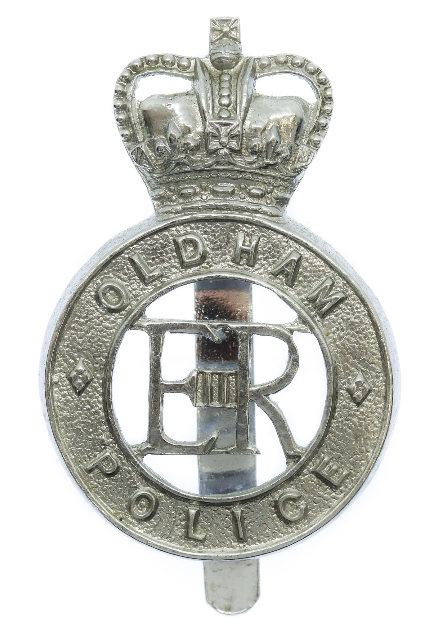 Oldham Borough Police Cap Badge- Queen's Crown