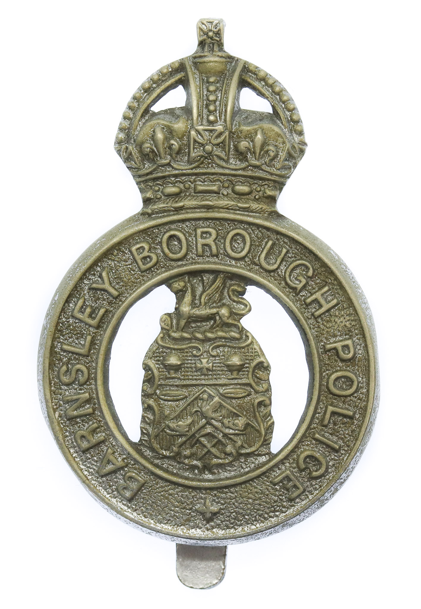 Barnsley Borough Police Cap Badge - King's Crown