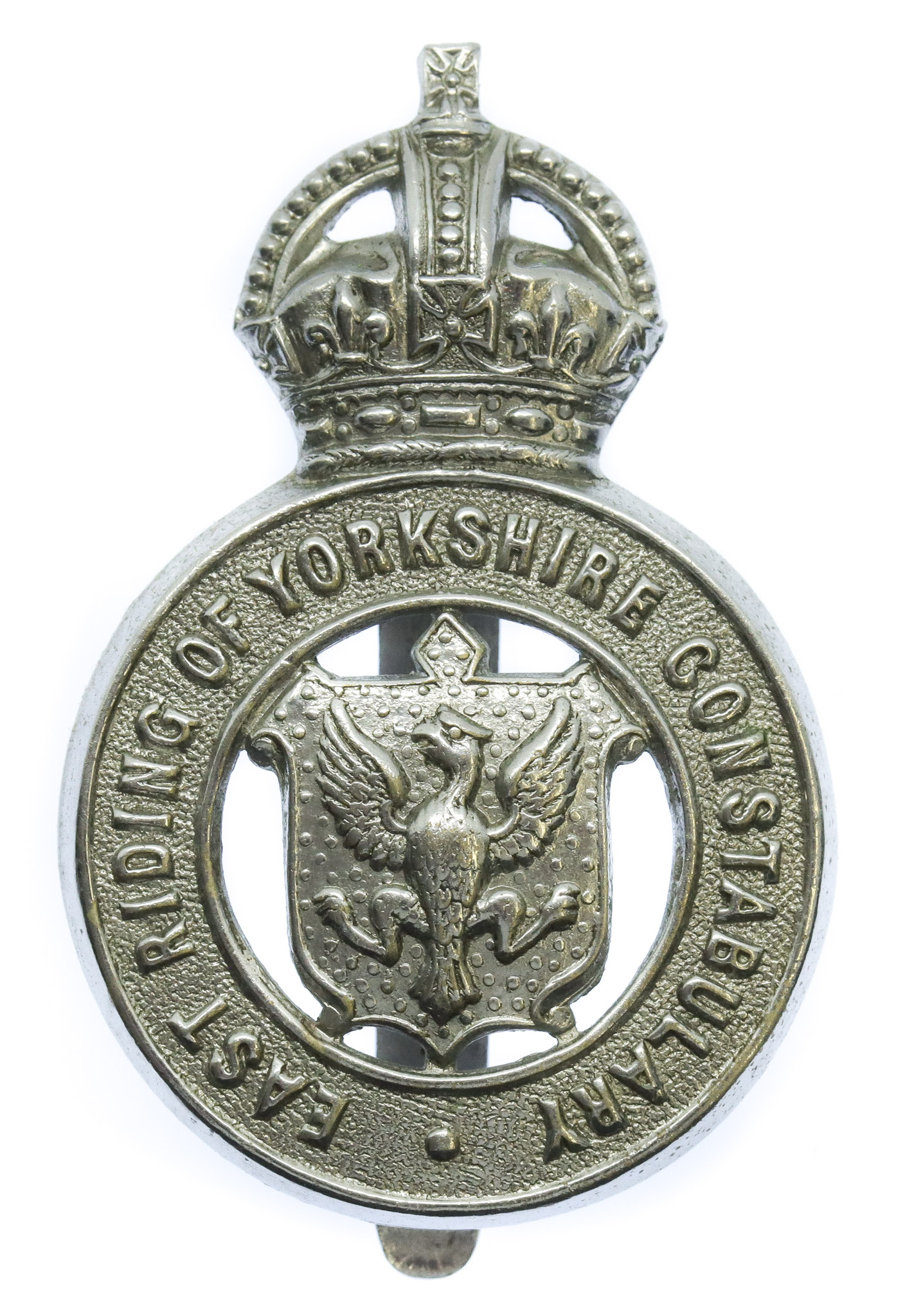 East Riding of Yorkshire Constabulary Cap Badge - King's Crown