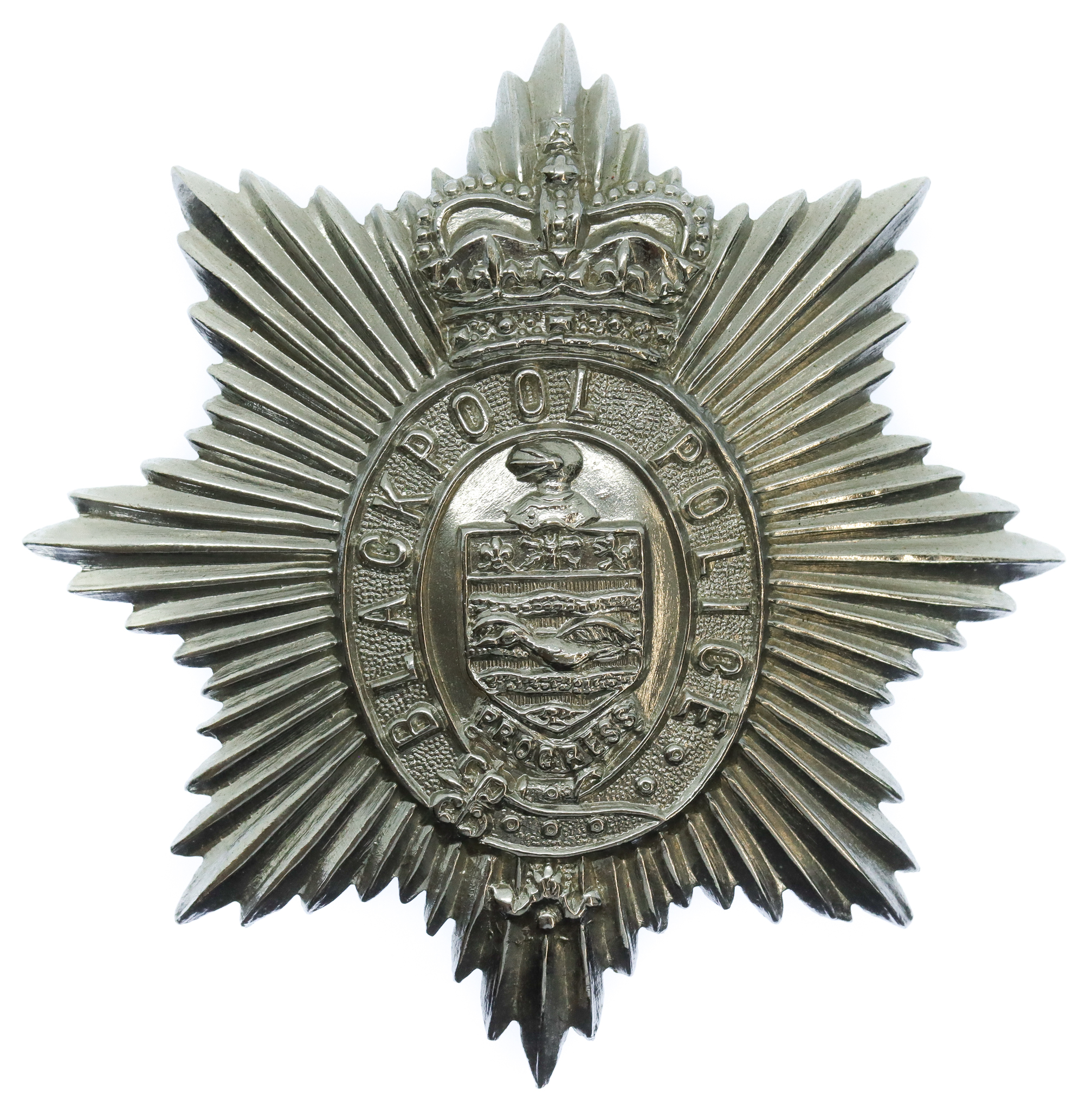 Blackpool Police Helmet Plate - Queen's Crown