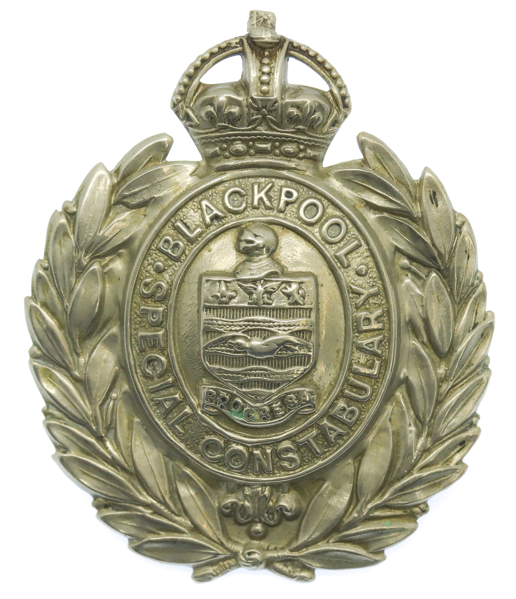 Blackpool Special Constabulary Wreath Cap Badge - King's Crown