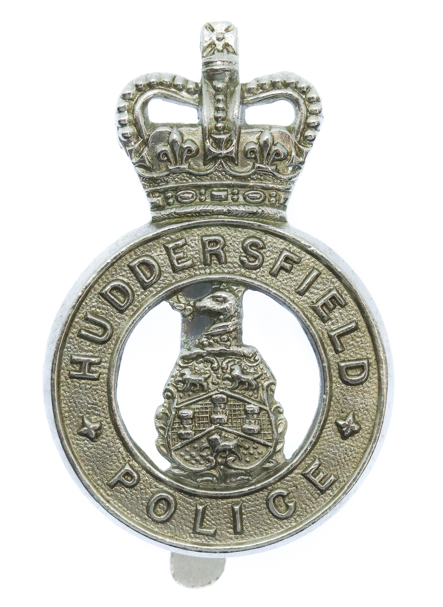 Huddersfield Police Cap Badge - Queen's Crown
