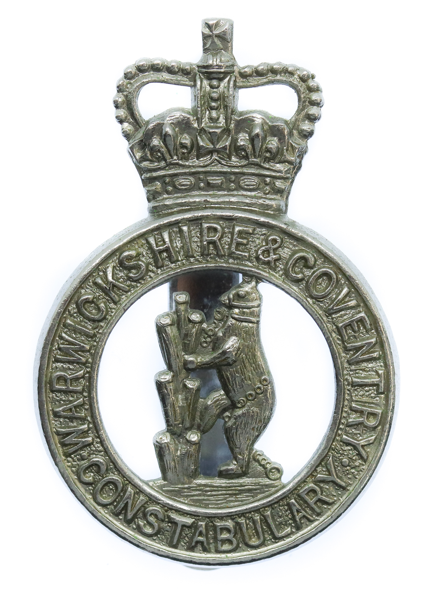 Warwickshire & Coventry Constabulary Cap Badge - Queen's Crown