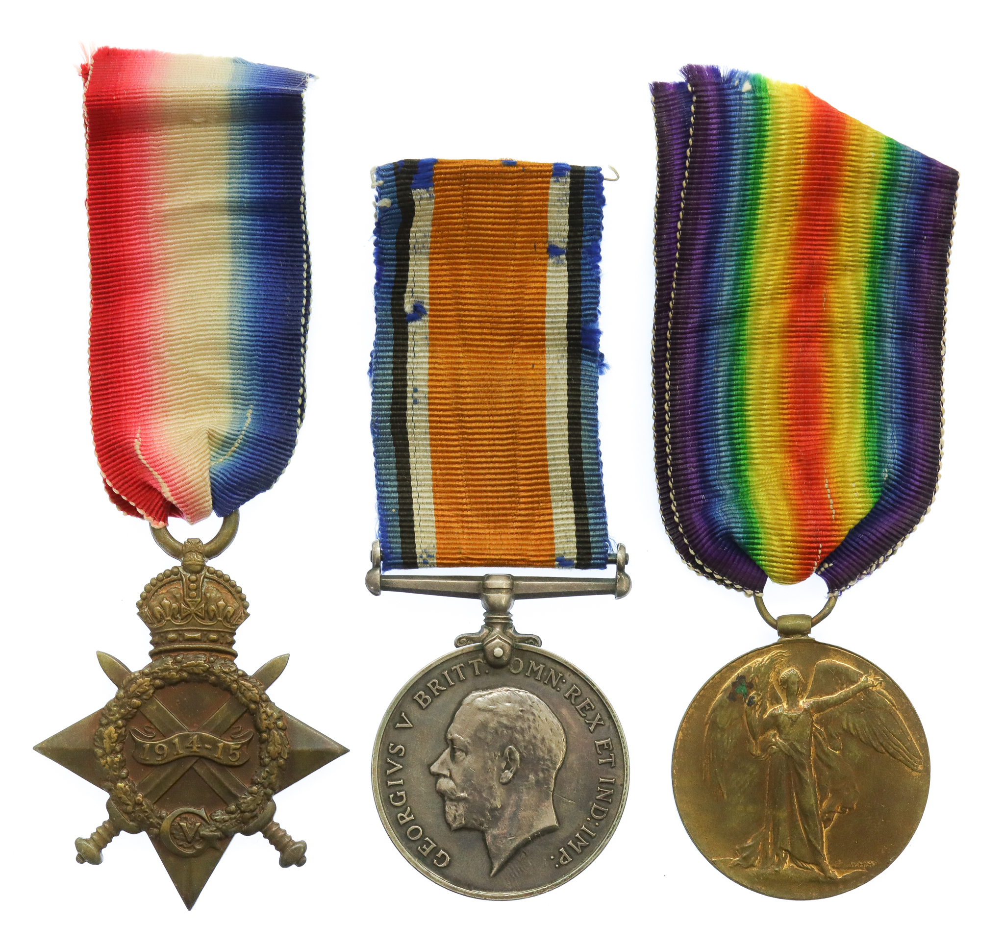 WW1 1914-15 Star Medal Trio - Sjt. F. Corbett, South Lancashire Regiment