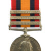 Queen's South Africa Medal (3 Clasps - Relief of Kimberley, Paardeberg, Driefontein) - Pte. J. Cottam, 14th Hussars - Wounded 24/04/1900