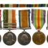 QSA (3 Clasps), KSA (2 Clasps), British War Medal, Victory Medal and South African Police Good Service Medal Group of Five - Pte. A. Keers, 17th Lancers and 4th South African Horse