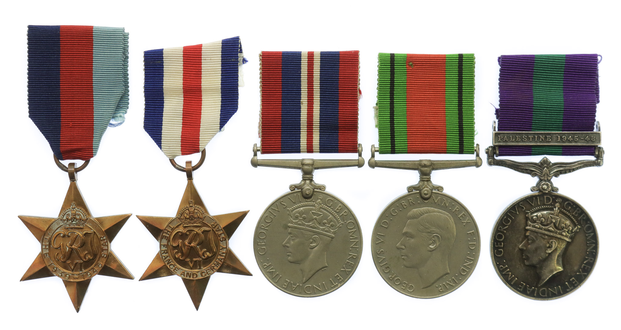 WW2 and General Service Medal (Clasp - Palestine 1945-48) - Gnr. W.H. Williams, Royal Artillery