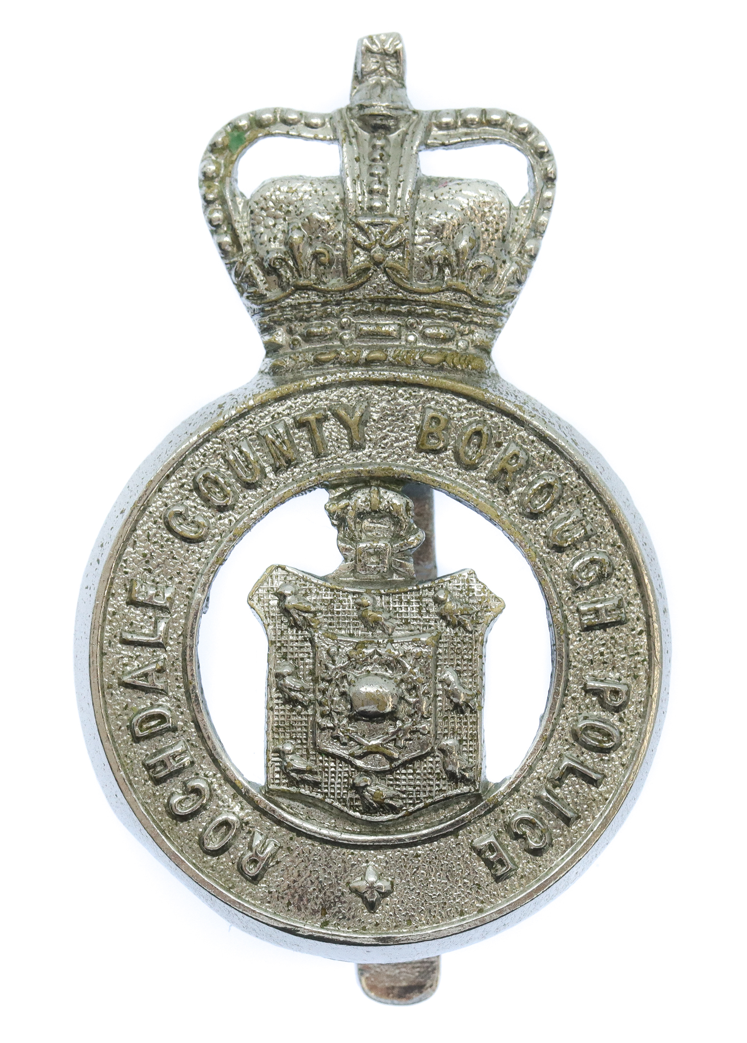 Rochdale County Borough Police Cap Badge - Queen's Crown