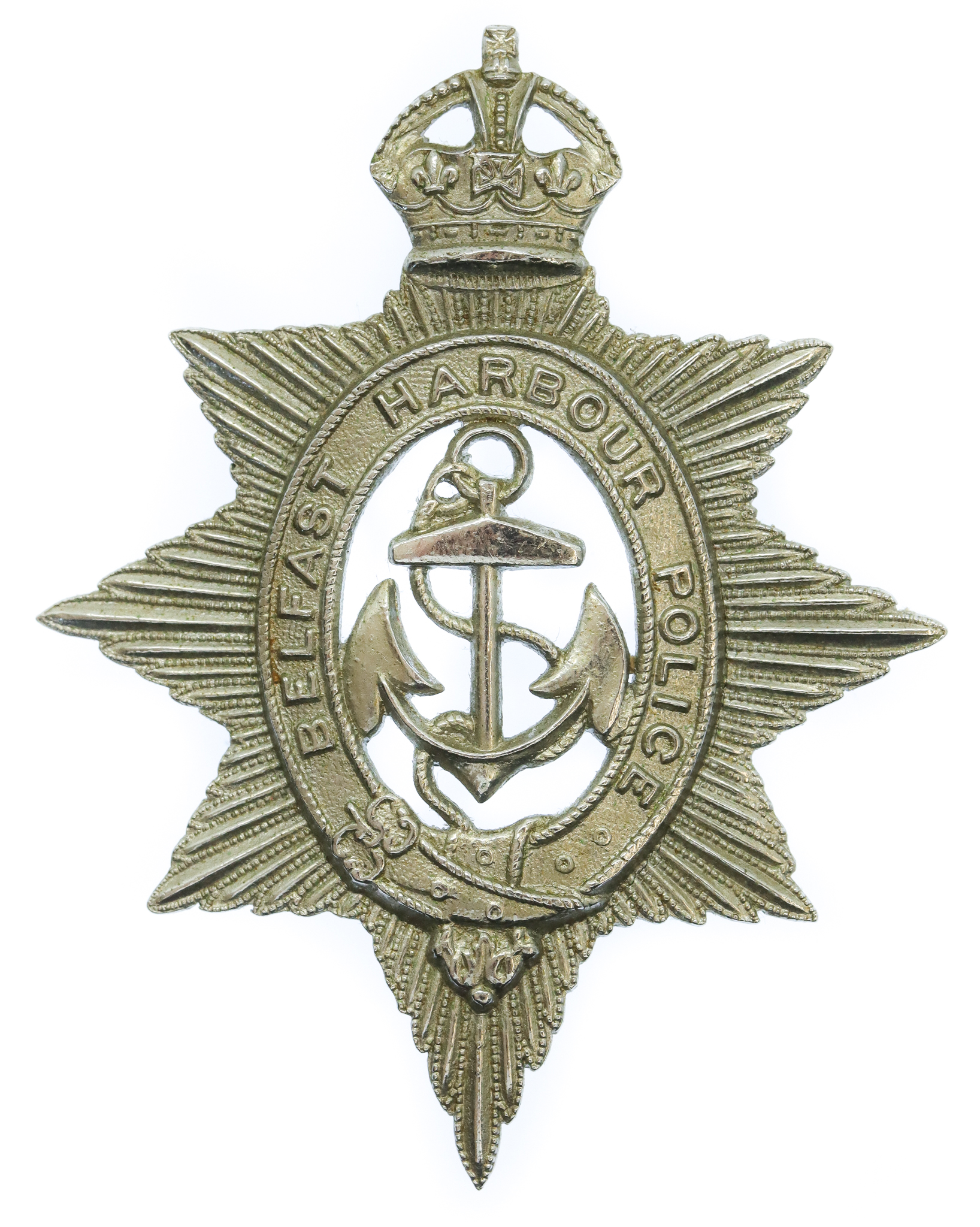 Belfast Harbour Police Cap Badge - King's Crown