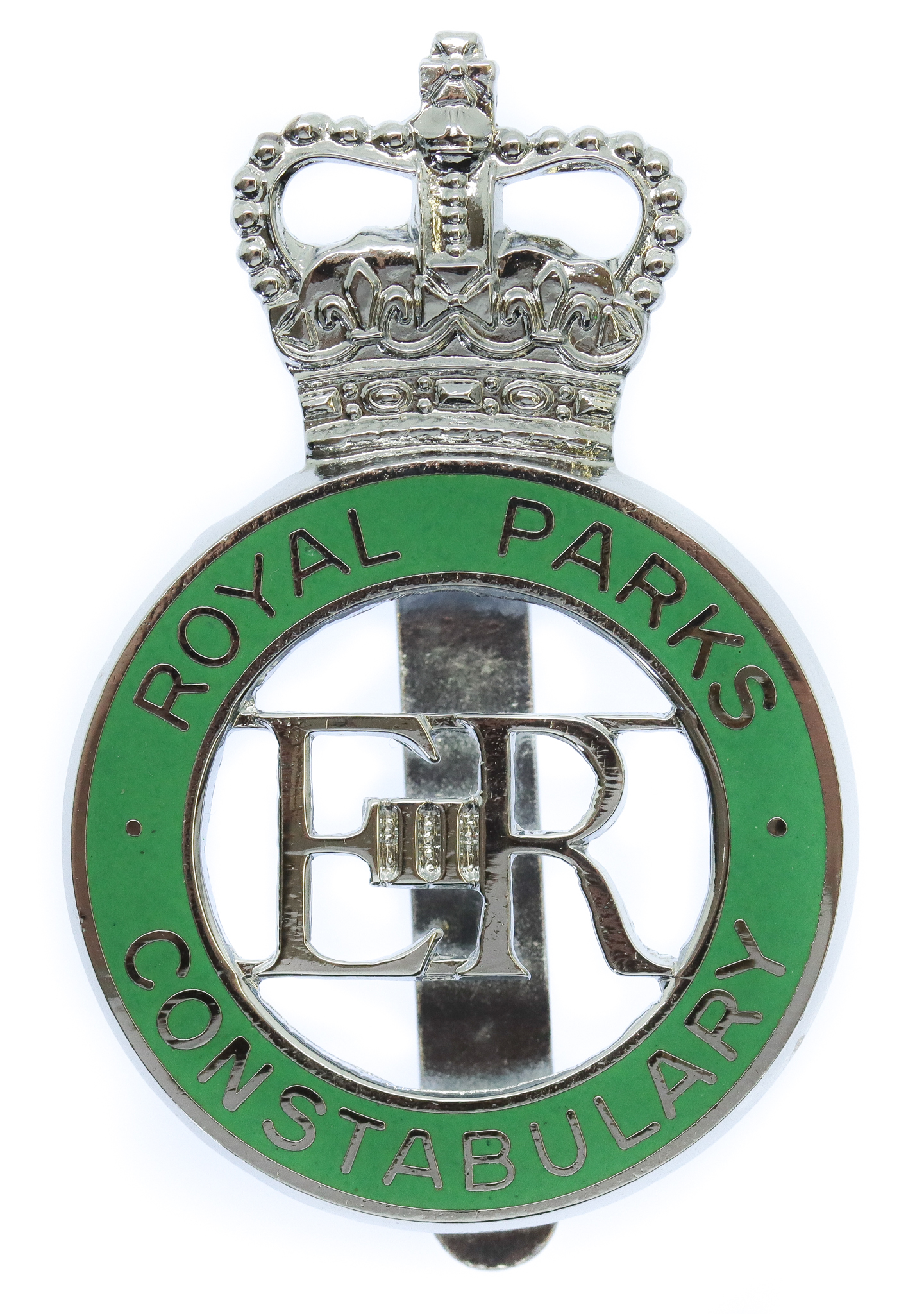 Royal Parks Constabulary Enamelled Cap Badge - Queen's Crown